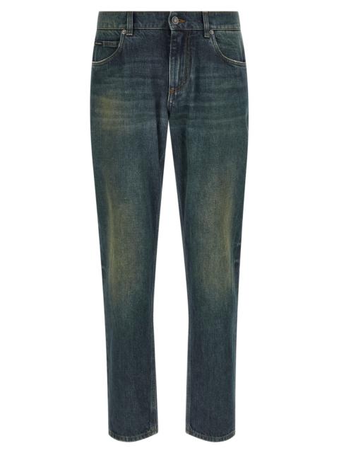 Dolce & Gabbana Dolce & Gabbana Men Logo Tag Jeans