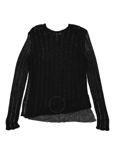 Saint Laurent Ladies Multicolor Sequin-embellished Layered Jumper, Size Small