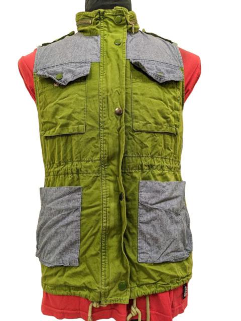 Other Designers Archival Clothing - AVANT GARDE MULTI POCKET UTILITY GREEN ARMY VEST