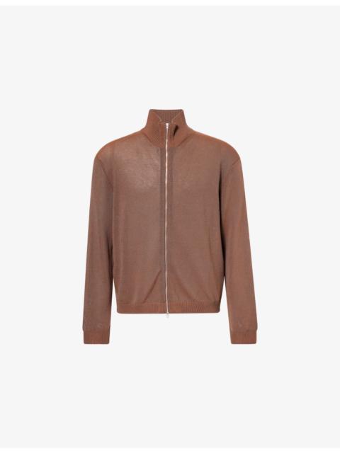 Our Legacy Funnel-Neck Knitted Cotton-Blend Cardigan