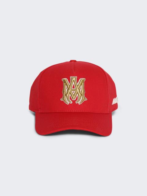 AMIRI Ma Outline Canvas Hat Varsity Red