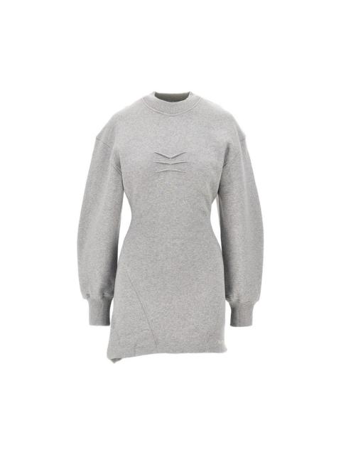 THE ATTICO The Attico Mélange Cotton Mini Dress Grey