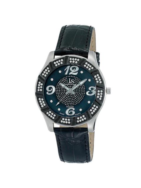 Other Designers Joshua And Sons Black Mother of Pearl Men's Watch JS-17-SS