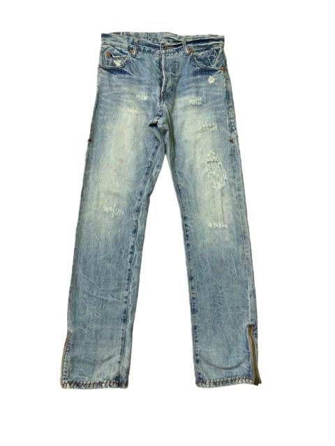 Other Designers Distressed Denim - Distressed Japan Denim Zipper Custom Denim Jeans