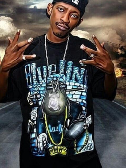 Other Designers Rare Blue line faded rapper Style black Shirt