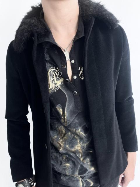Yohji Yamamoto FW11 Ined Black Fur Wool Jacket