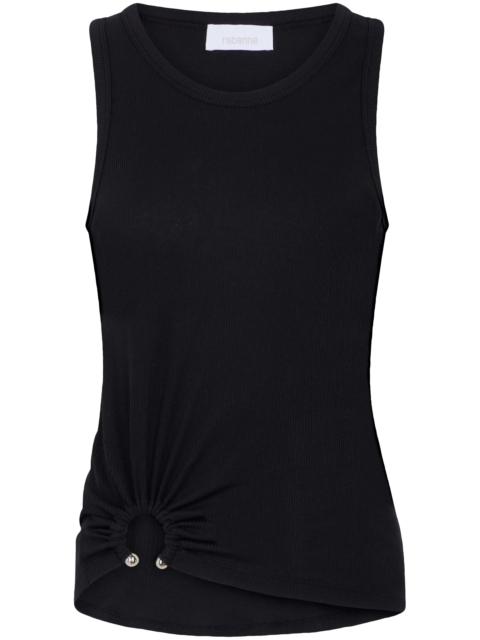 rabanne asymmetric gathered-detail tank top
