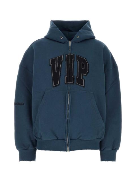 BALENCIAGA Balenciaga Women Blue Cotton Sweatshirt