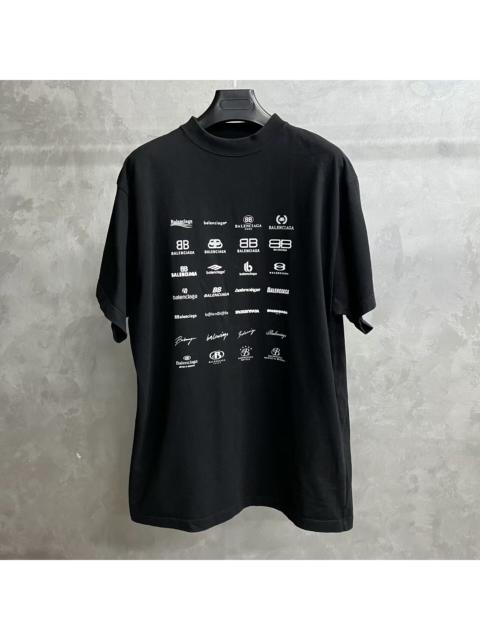 BALENCIAGA Balenciaga Black Letter Logo Print Short Sleeve T-Shirt