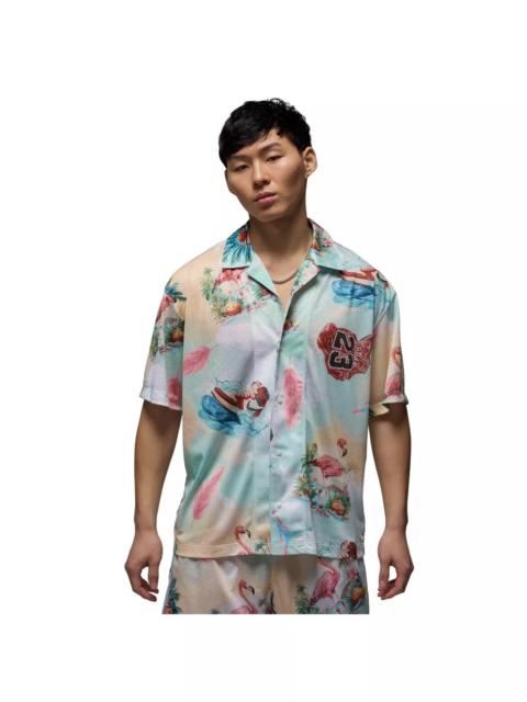 Jordan Men's Essentials Printed Camp Top -White/Blue