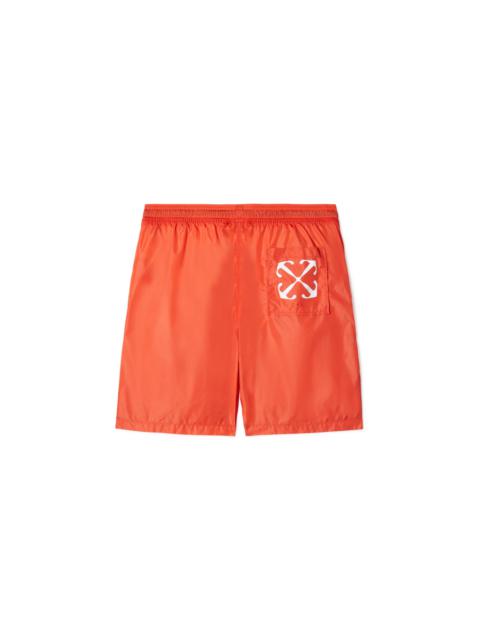 Off-White Orange Arrow Surfer Swim Shorts