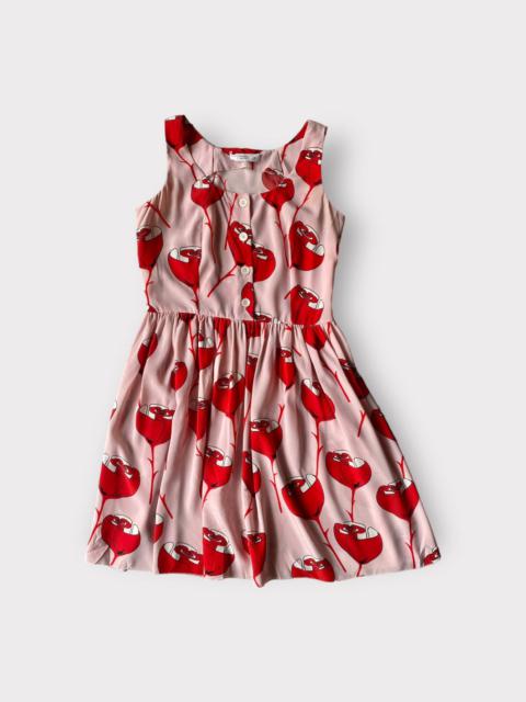 Prada 2010 Prada Rose Print Mini Dress