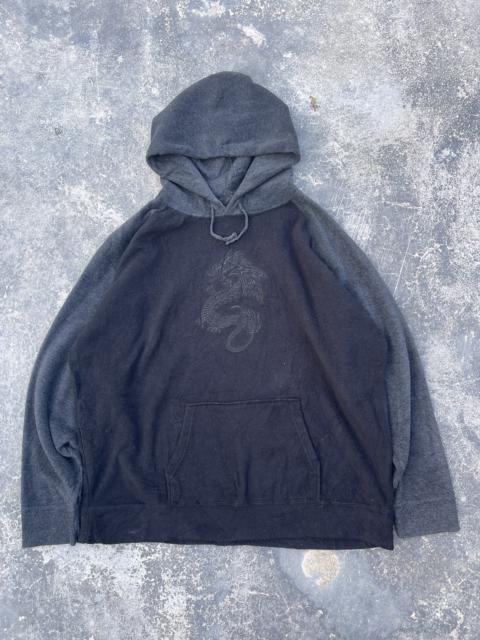 Other Designers Japanese Brand - Digdeepwear japan chest dragon embroidery fleece hoodies