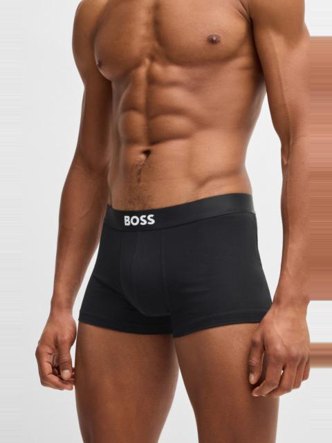 BOSS BOSS 3-Pack ONE Stretch Cotton Boxer Briefs in Black at Nordstrom