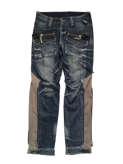 PPFM ppfm multipocket zipper denim pants