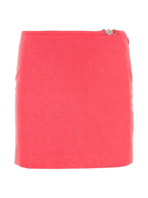 Fluo Pink Jacquard Mini Skirt