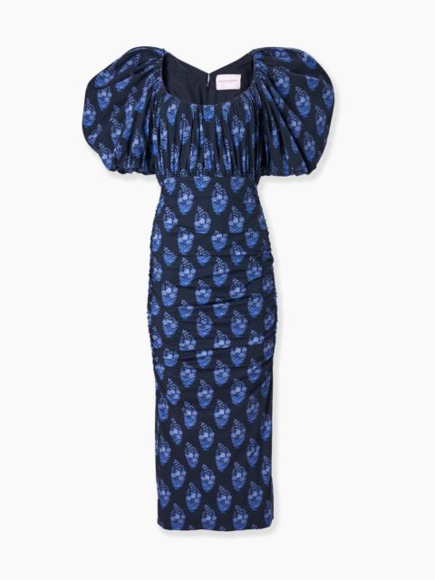 CAROLINA HERRERA Floral Block-Print Midi Dress