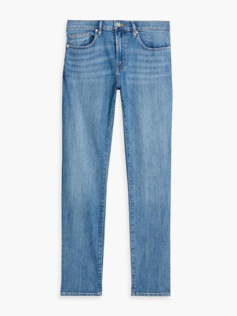 FRAME L'Homme slim-fit whiskered denim jeans
