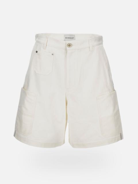 Givenchy Givenchy Men Denim Shorts With Patch Pockets