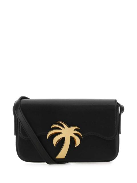 Palm Angels Palm Angels Women Black Leather Palm Beach Bridge Crossbody Bag