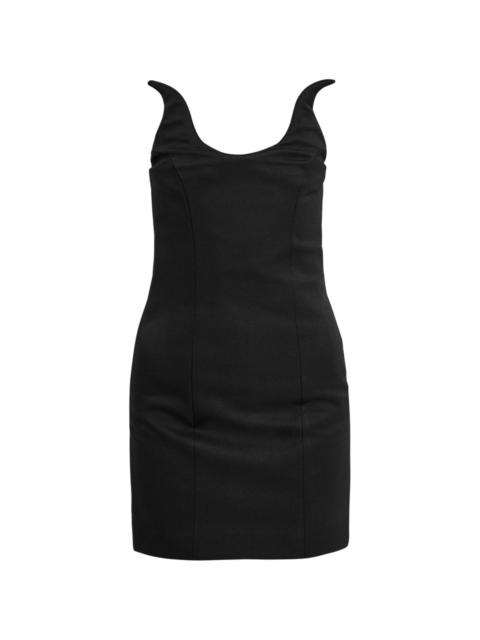 Coperni Horn-effect Crepe Mini Dress