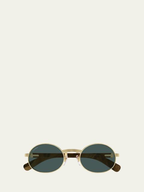 Cartier Men's Metal Round Sunglasses