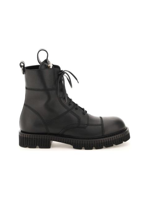 Dolce & Gabbana Leather Lace Up Boots