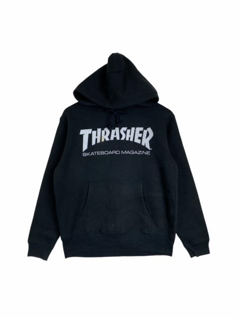 Other Designers Vintage - VINTAGE THRASHER SKATEBOARD MAGAZINE BIG LOGO HOODIE JUMPER