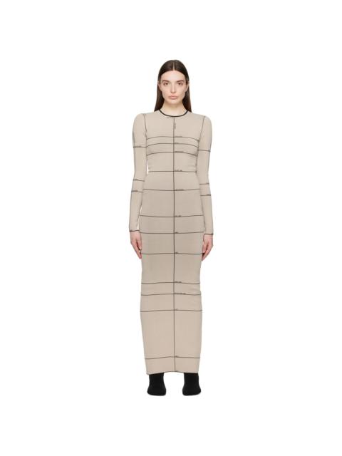 VETEMENTS Beige Checked Maxi Dress