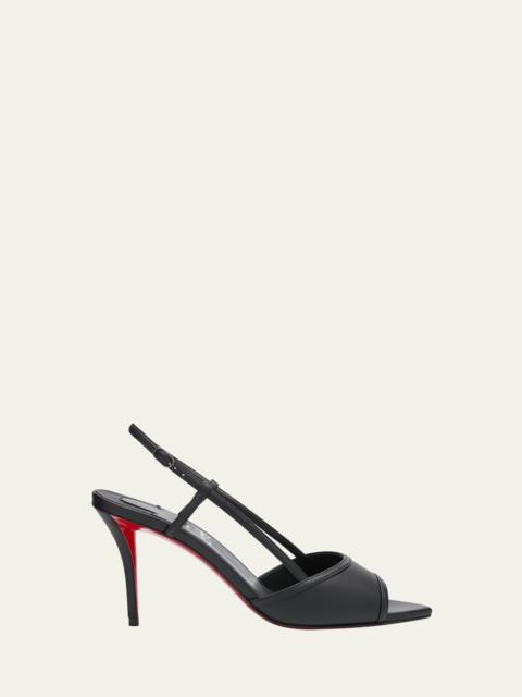 Christian Louboutin Miss Z Leather Red Sole Slingback Sandals
