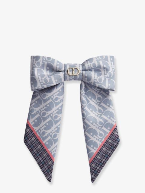 Dior Dior Women Dior Twist Infini Tartan Print Silk Hair Clip
