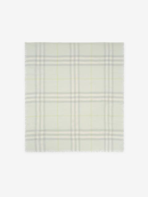 Burberry Wide Check Wool Scarf