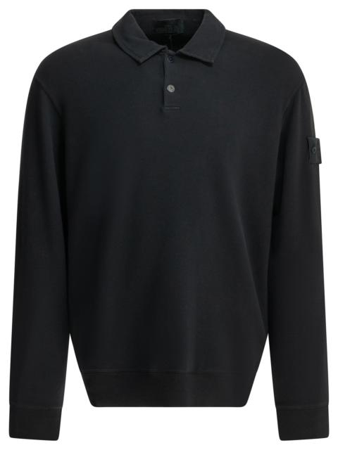 Stone Island Stone Island Ghost Polo Collar Sweatshirt Blue
