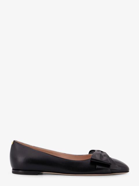 Valentino Valentino Garavani Bowow Leather Ballerinas Black