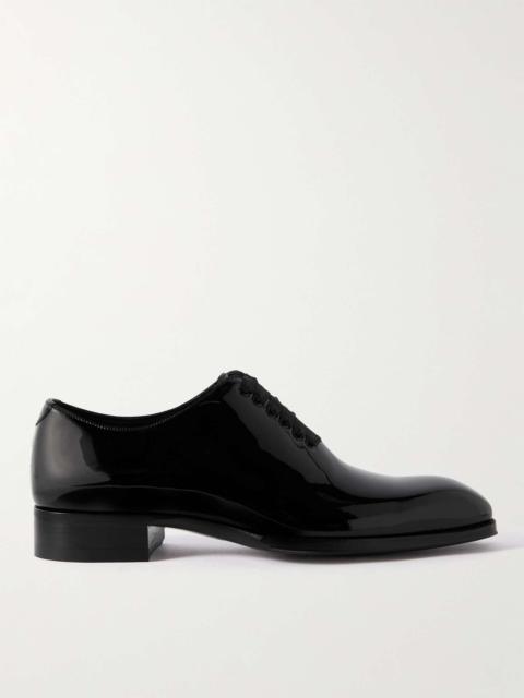 Elkan Whole-Cut Patent-Leather Oxford Shoes