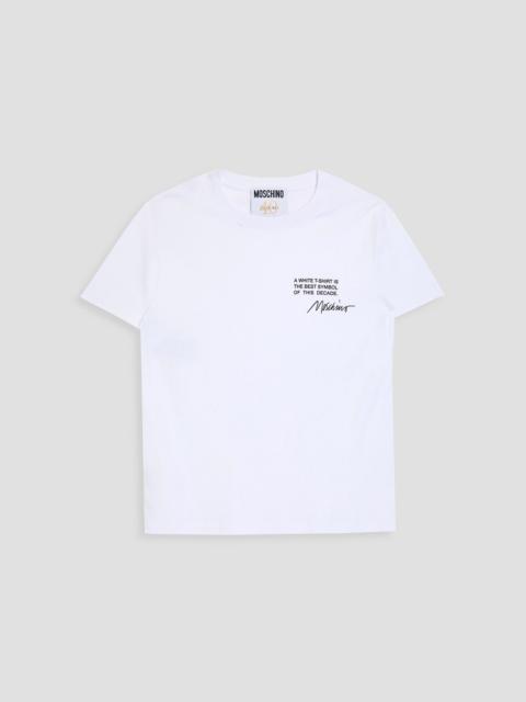 Moschino Printed cotton-jersey T-shirt