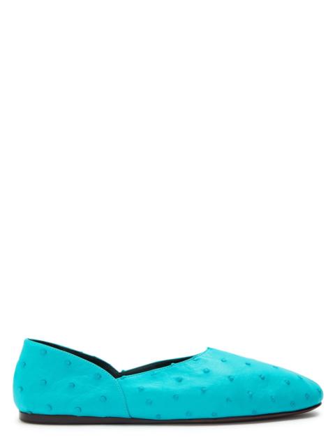 KHAITE Khaite Jane Dot-embossed Ostrich Leather Ballet Flats