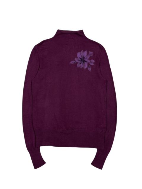 KENZO Vtg🔥Kenzo High Neck Jumper Mohair Flowers Embossed Knitwear