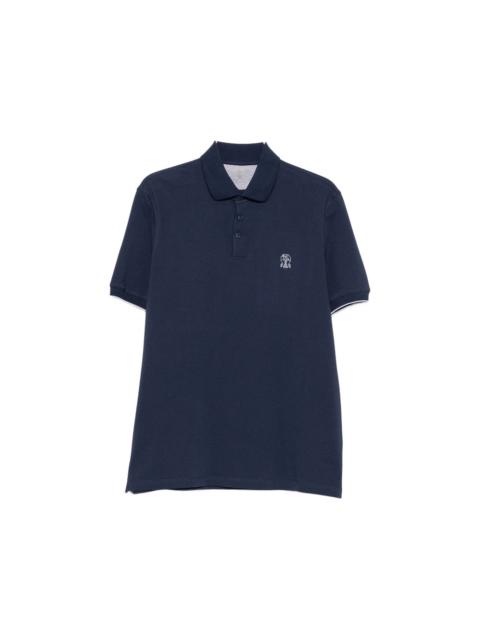 Brunello Cucinelli Brunello Cucinelli Blue Polo Shirts Men