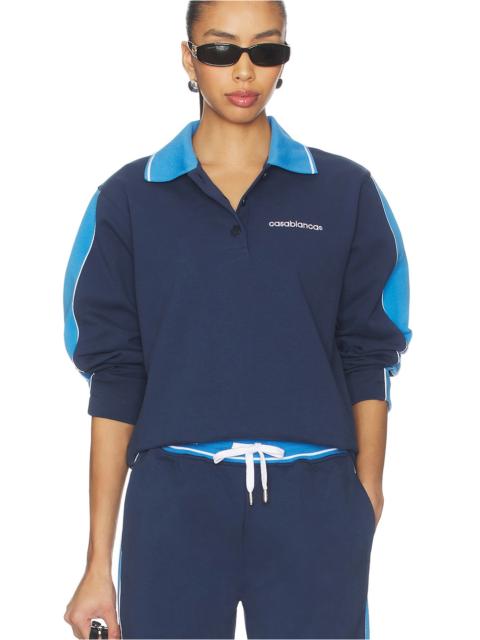 CASABLANCA Punto Polo Collared Sweatshirt