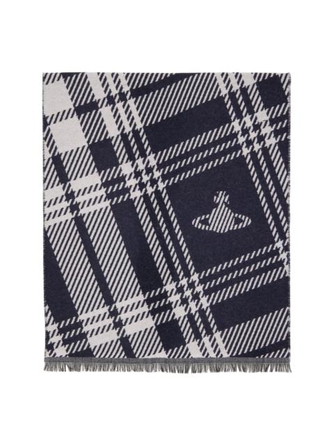 Vivienne Westwood Black & Gray Tartan Scarf