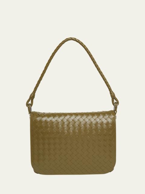 Bottega Veneta Men's Swing Small Intrecciato Leather Crossbody Bag