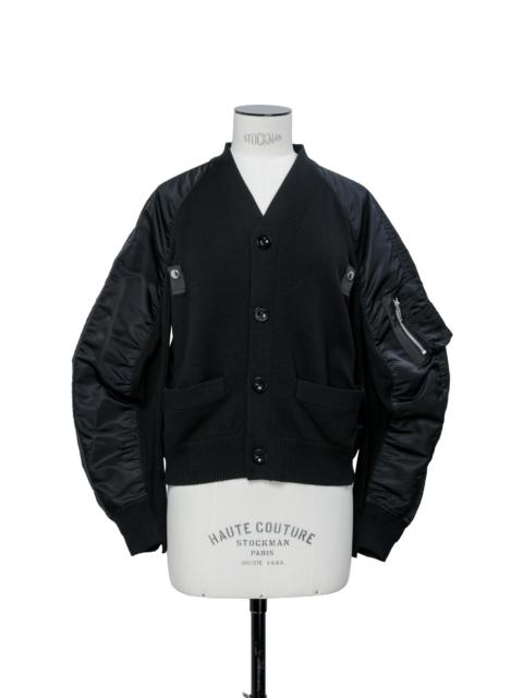 sacai Nylon Twill x Knit Cardigan