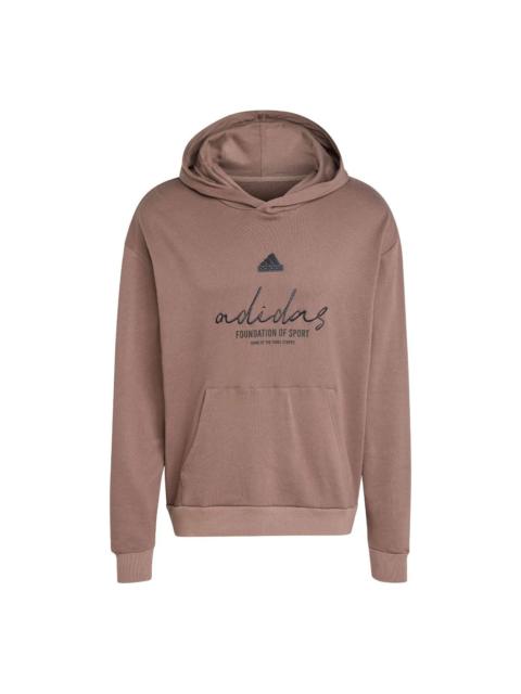 adidas adidas Brand Love French Terry Hoodie Asia Sizing 'Valentine's Day Brown' IW3534