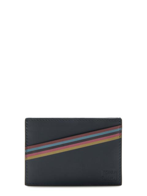 Paul Smith Stripe-print Leather Card Holder