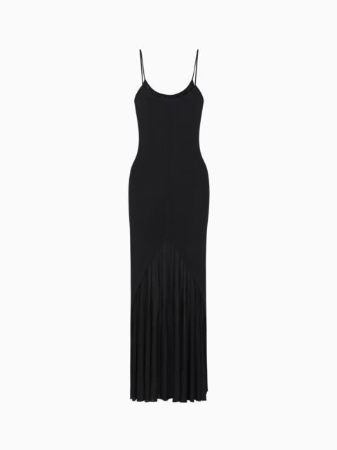 GIORGIO ARMANI VISCOSE JERSEY INTERLOCK LONG DRESS