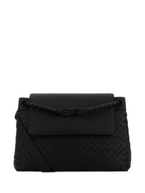 Bottega Veneta Bottega Veneta Men Black Leather Medium Andiamo Crossbody Bag