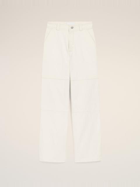 AMI Paris WHITE COTTON WORKER TROUSERS