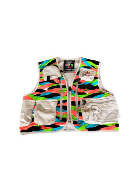 Other Designers Adidas × Vintage - Vintage Adidas Tiger Stripe Multicolor Big Logo Cargo Vest