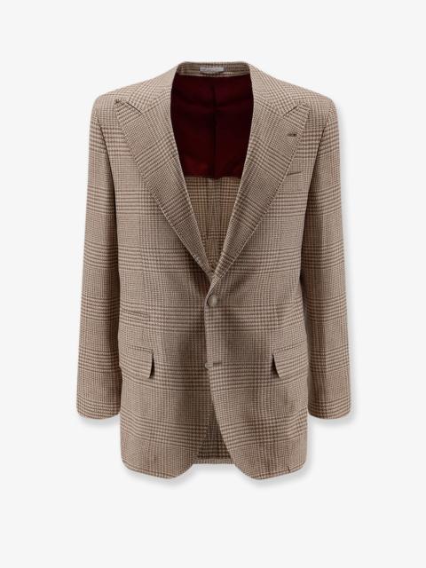 Brunello Cucinelli Brunello Cucinelli Men Single-Breasted Wool And Cashmere Blazer